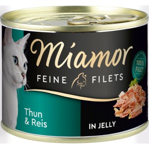 Miamor Katzen-Nassfutter Dose mit Thunfisch und Reis in Jelly, 185g.
