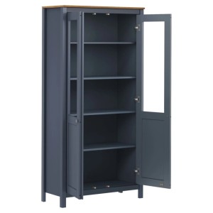 vidaXL Highboard Hill Grau 85x37x170,5 cm Massivholz Kiefer 289013