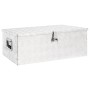 DELUKE Aluminiumbox Mit Deckel Abschließbar Alubox Deichselbox Alu Anhängerbox Werkzeugkiste Transportbox Metallkiste 90x47x33,5cm Silber