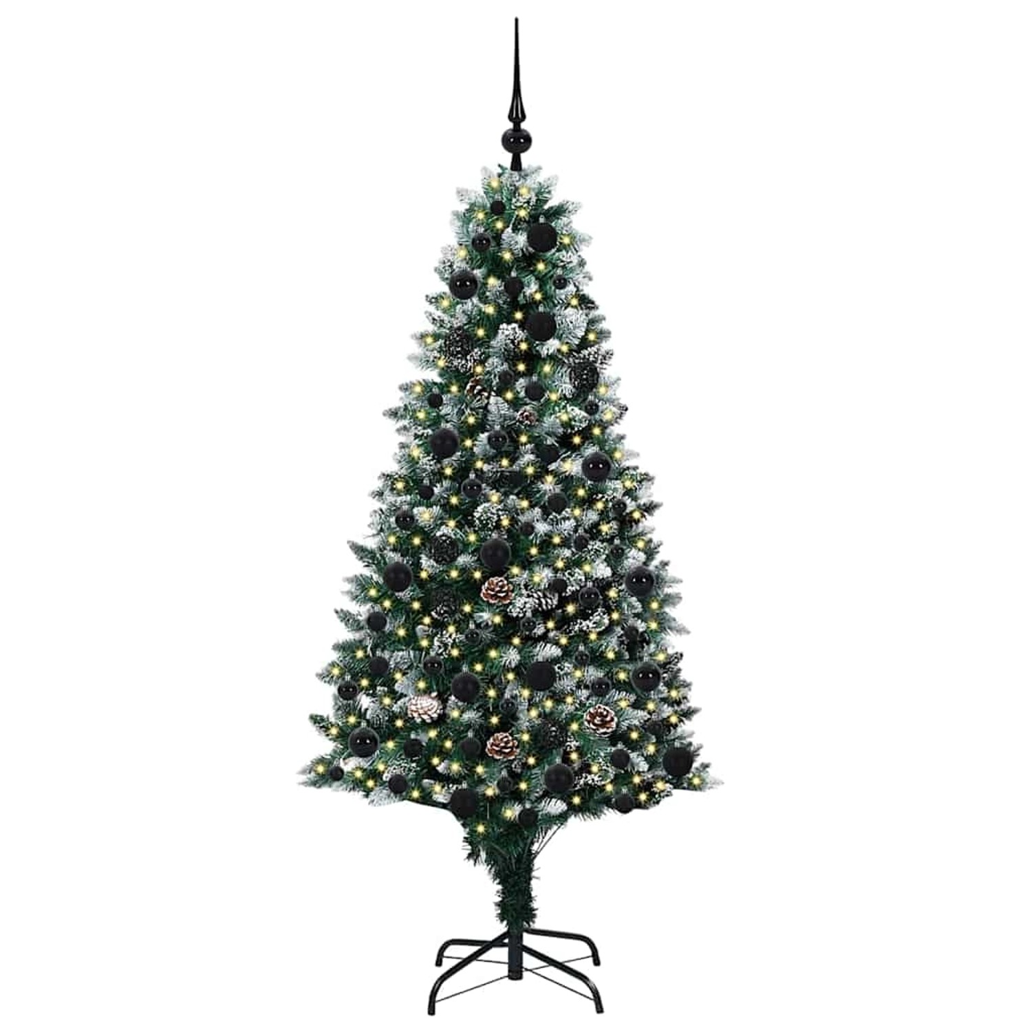 vidaXL Künstlicher Weihnachtsbaum mit 300 LEDs mit Ständer Grün 180 cm 3396265