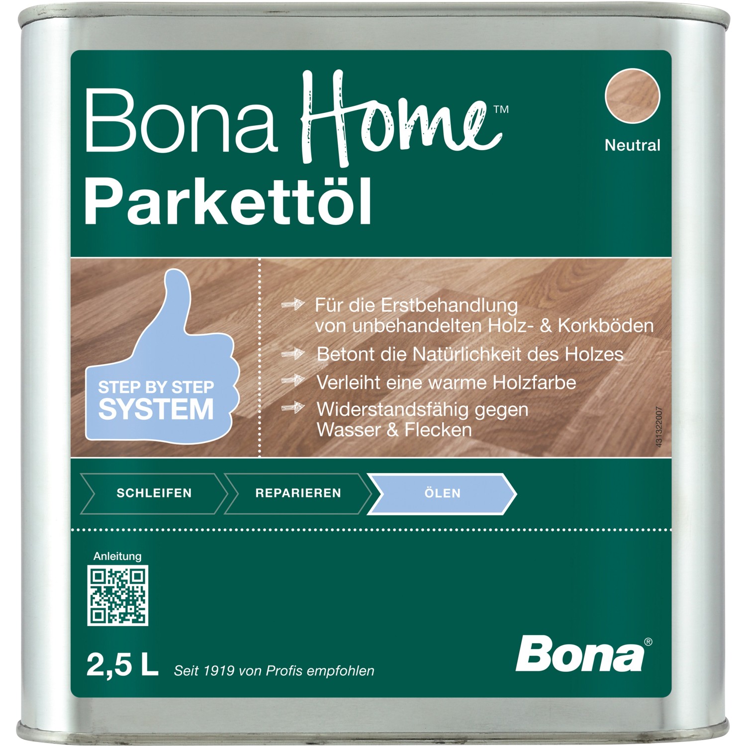 Bona Home Parkett-Öl Neutral 2,5 l