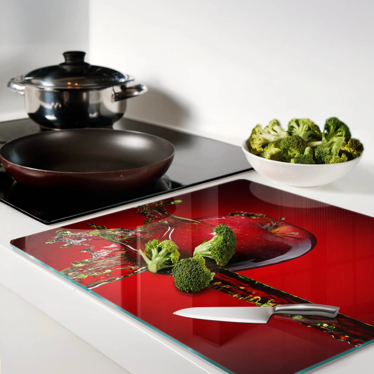Tulup Spritzschutz Küche Glas Apfel und Wasser 60 x 52 cm kaufen bei OBI