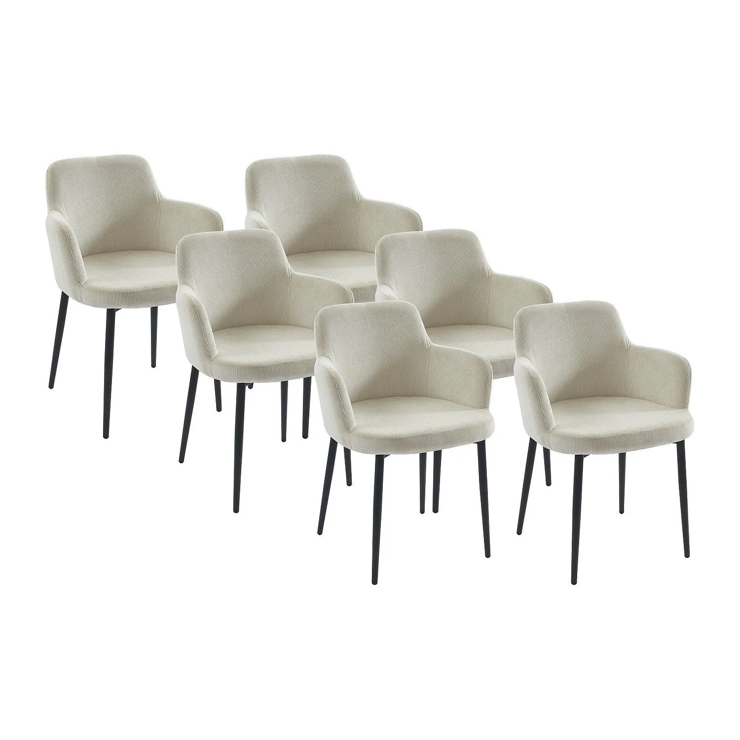 Vente-unique Stuhl Celola Cremefarben 80 cm