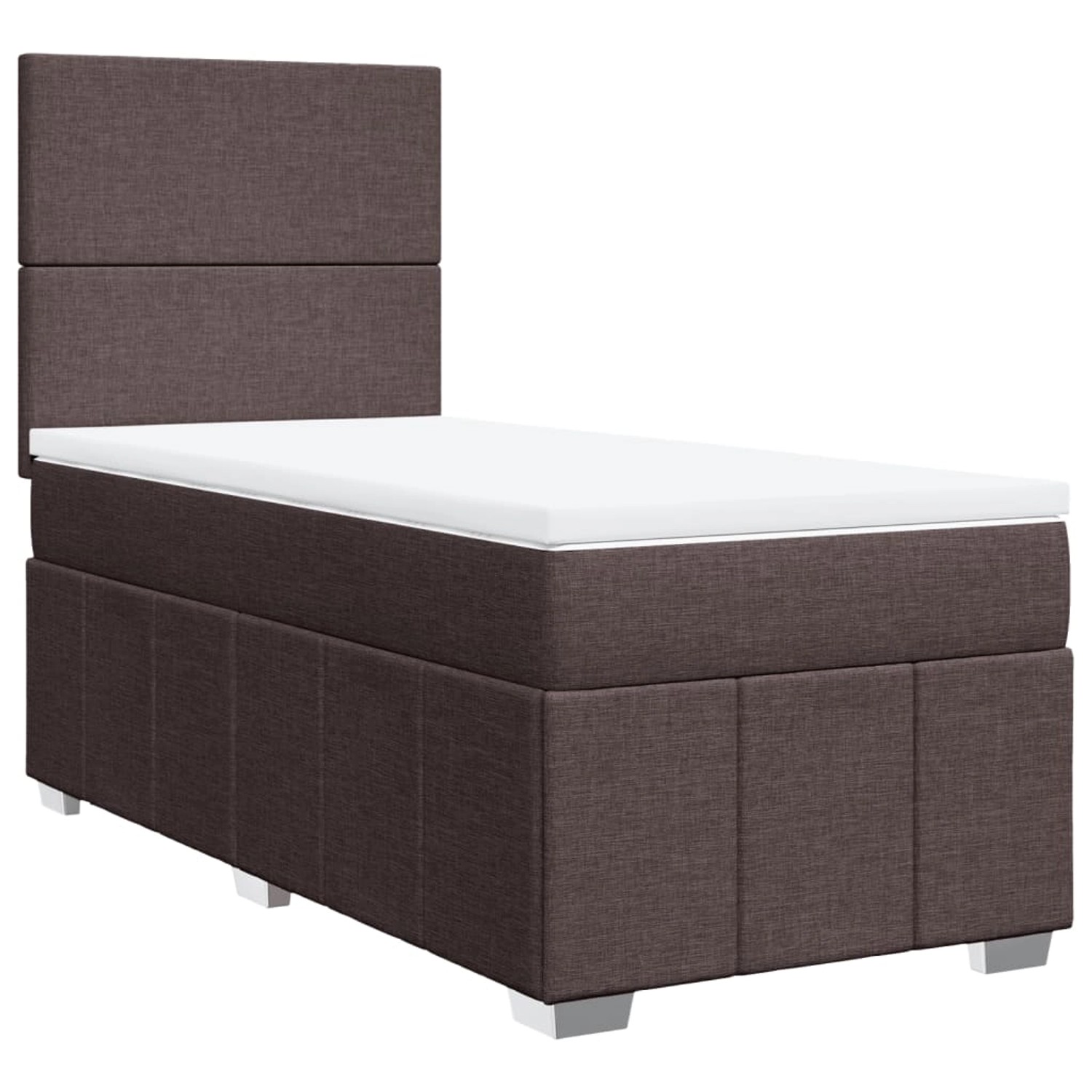 vidaXL Boxspringbett mit Matratze Dunkelbraun 90x190 cm Stoff 3291519 günstig online kaufen