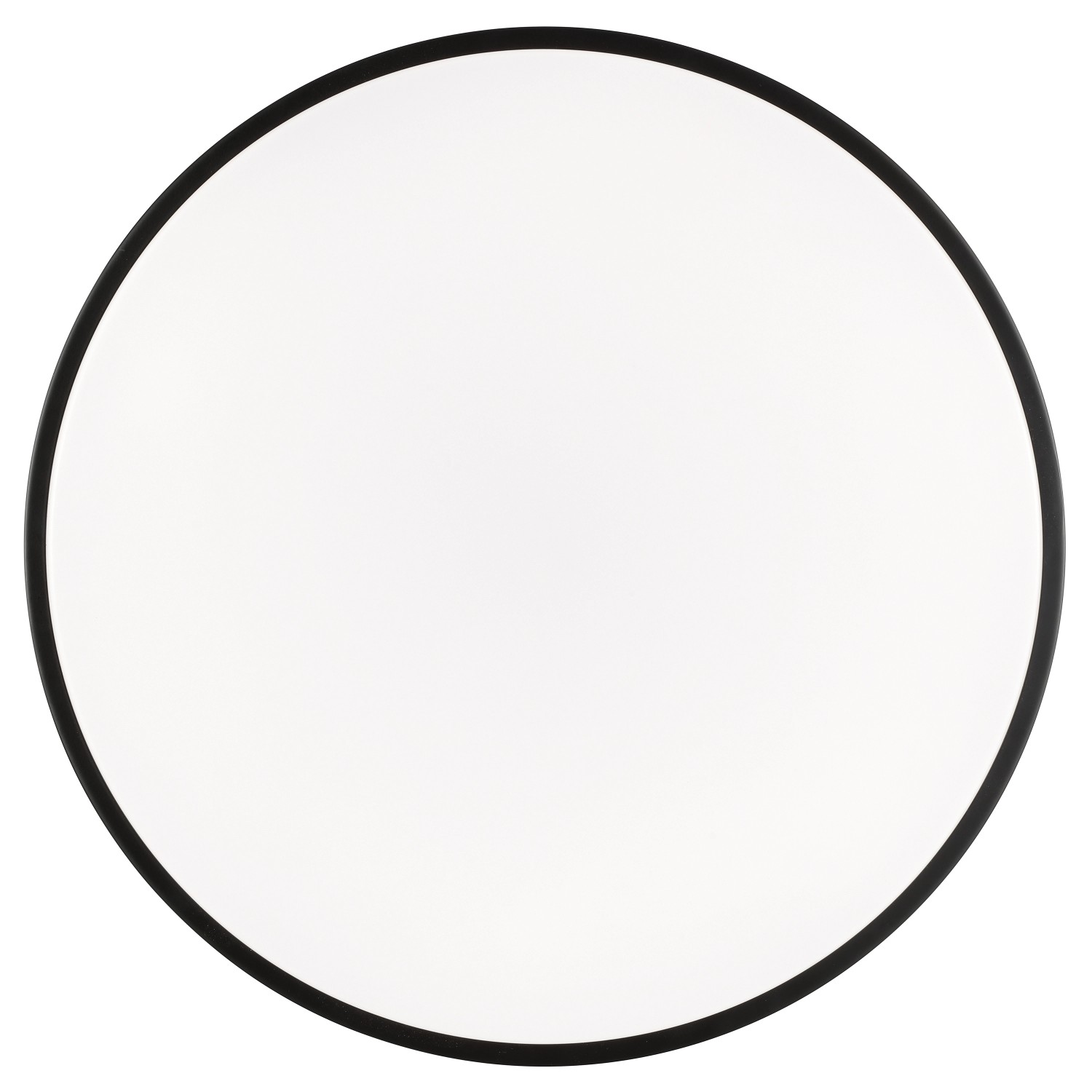 Runde, dimmbare LED-Deckenleuchte Vadin in Weiß-Schwarz, Ø 49 cm.