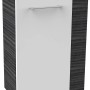 Fackelmann Waschbeckenunterschrank SBC Dark Oak, 44 cm breit, mit weißer Front und Griff.