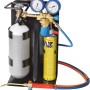 Rothenberger Roxy Set 400 L: Autogenschweißgerät mit Flasche, Kartusche, Schläuchen und Brenner.