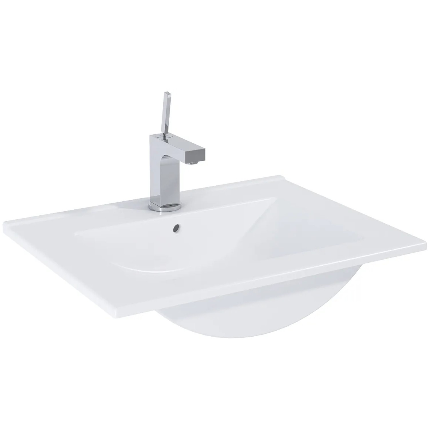 Maximus Waschbecken 60 cm Stylo/Kyra Keramik Weiß