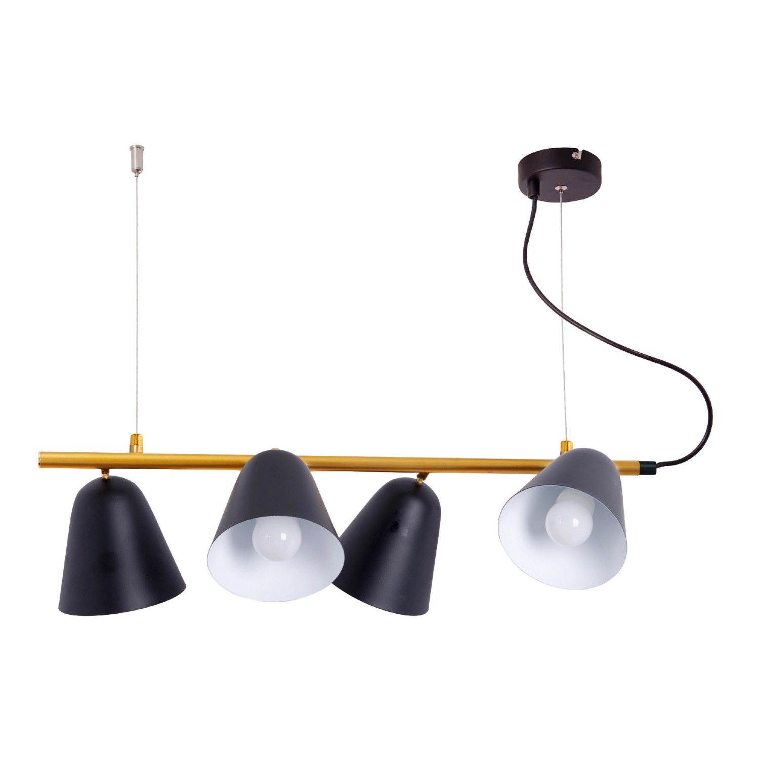Näve Pendelleuchte Triton Schwarz 126 cm x 61 cm x 13 cm 4er-Set