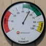 Weka Hygrometer zur Luftfeuchtigkeitsmessung in der Sauna, rundes Design.