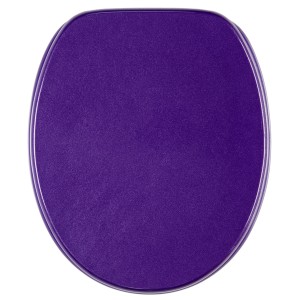 Sanilo WC-Sitz Glitzer Lila mit Absenkautomatik, Toilettendeckel aus Holz.