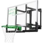 Salta Basketballbrett Guard, 138x86 cm, schwarz, mit Polycarbonat-Rückwand und Korbnetz.