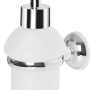 Spirella Seifenspender Campagne mit Wandhalterung aus Chrom und mattem Glas.