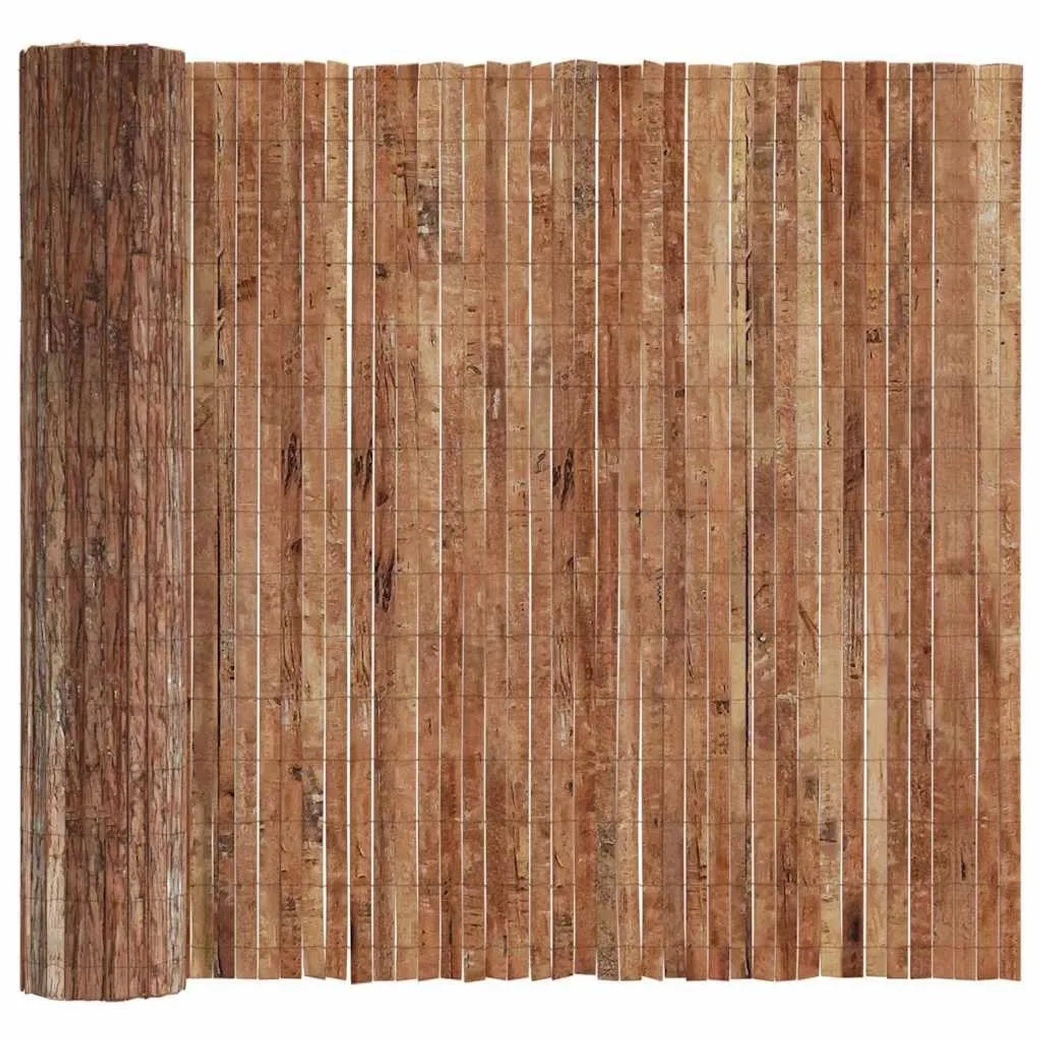 vidaXL Rindenzaun Braun 400 x 125cm Rinde 42006508