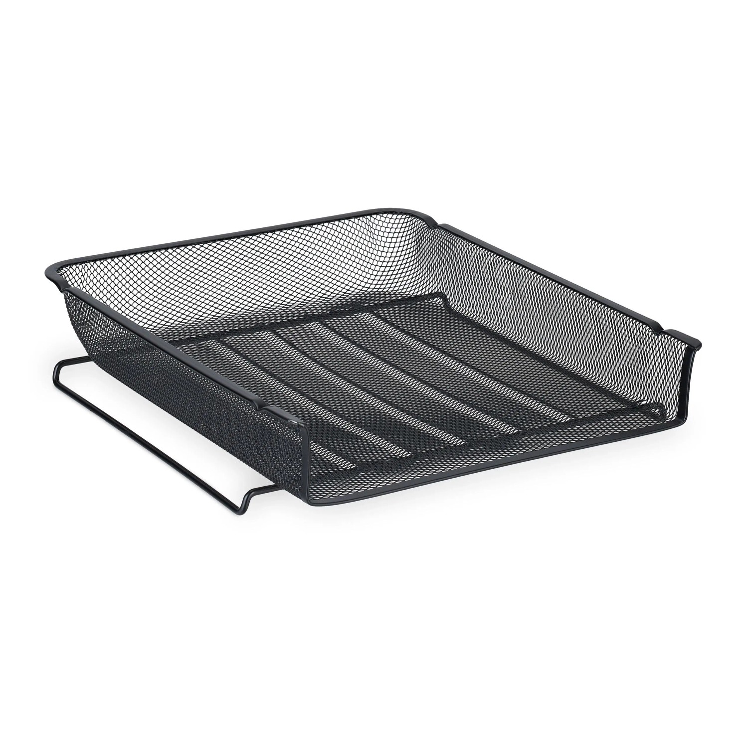Relaxdays Dokumentenablage Stahl Schwarz Stapelbar 6,5 cm x 28,5 cm x 34 cm 0,35 kg