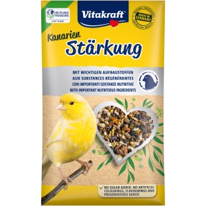 Vitakraft Snack Kanarien Stärkung 30g: Ergänzungsfutter mit Saaten, Nüssen und Getreide für Kanarienvögel.