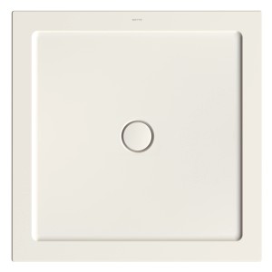 Quadratische Bette Duschwanne Extraflach Stage, 100x100 cm, Farbe Flax.