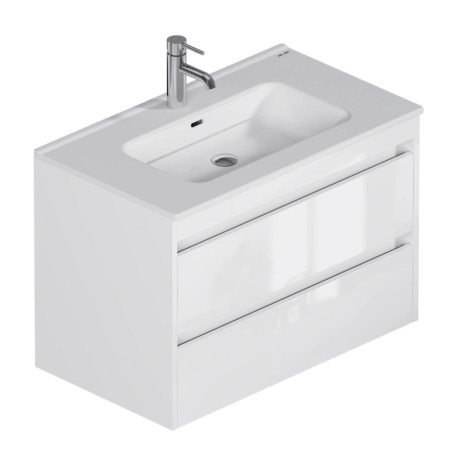 AM.PM Waschtischunterschrank Spike mit Becken Weiß Glänzend 2 Schubladen 80 günstig online kaufen