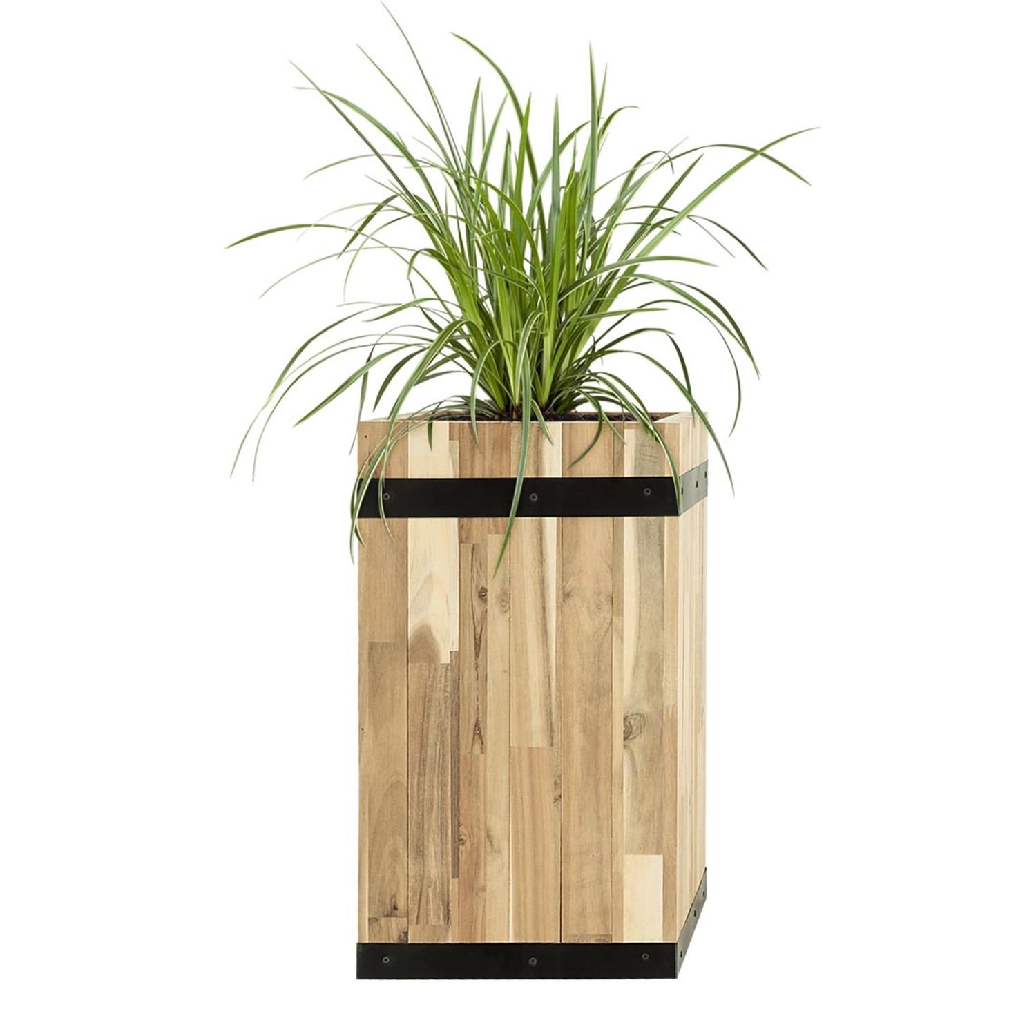 Pflanzwerk® Pflanzkübel Tower Akazien Holz 65 cm x 43 cm x 43 cm