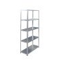 Relaxdays Lagerregal Stahl Silber Schwerlast 200 kg 150 cm x 75 cm x 30 cm