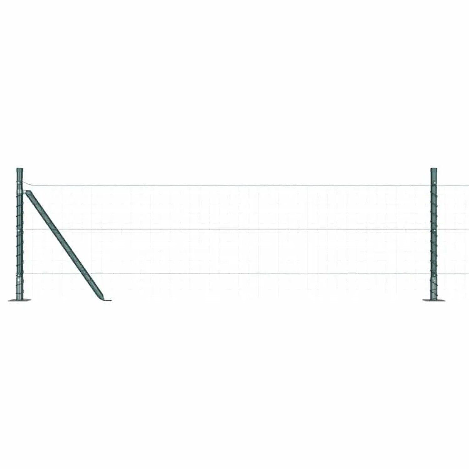 vidaXL Zaunpfosten 26 Stk Grau 3,2 x 3,2 x 50 cm 3350217 günstig online kaufen