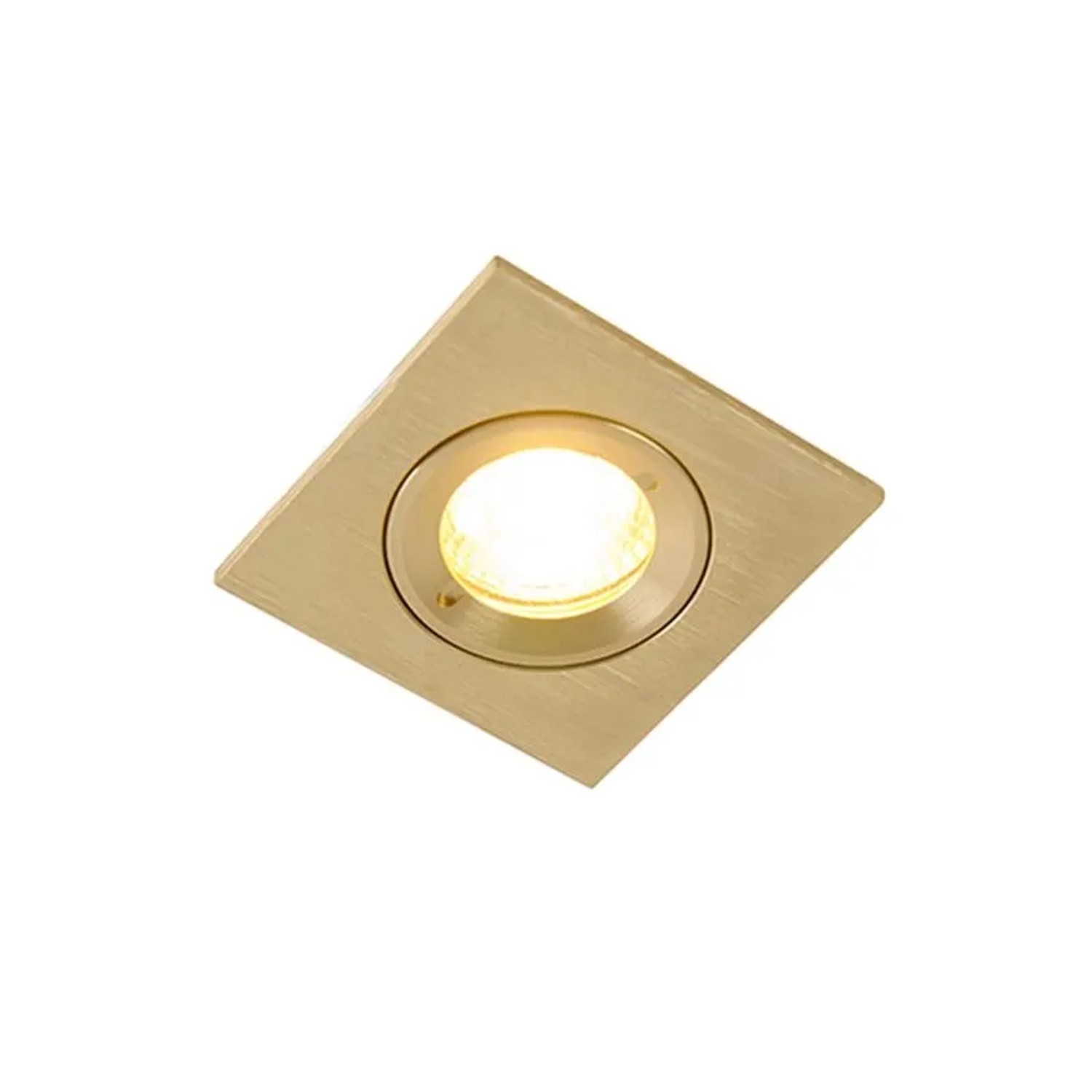 QAZQA Modernes Versenktes SpotGold IP44 Xena Square