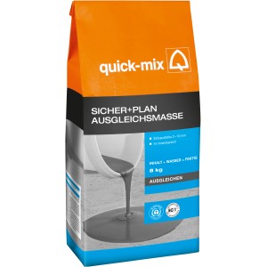 Quick-Mix Sicher+Plan Ausgleichsmasse, 8 kg Sack. Ausgleichsmasse zum Nivellieren von Böden im Innenbereich.