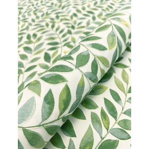 Newroom Vliestapete Ambra Grün Blätter Natur Strukturiert FSC®