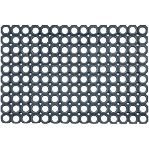 ASTRA Gummi Fußmatte Quadro light, 40x60 cm, mit Löchern für Schmutzfang.