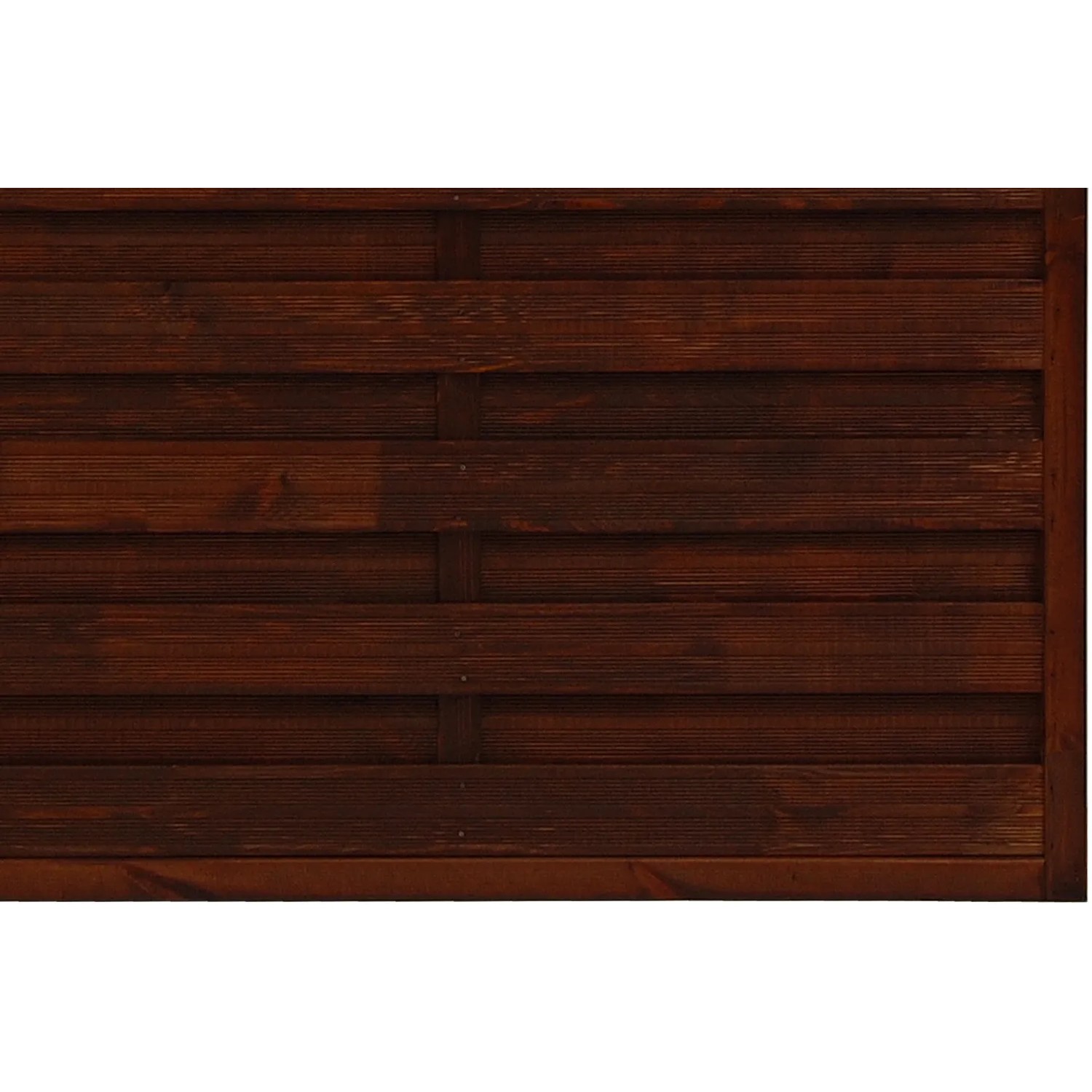 Sichtschutzzaun-Element Country, braun lasiert, 120x180cm, Holzzaun für Garten.