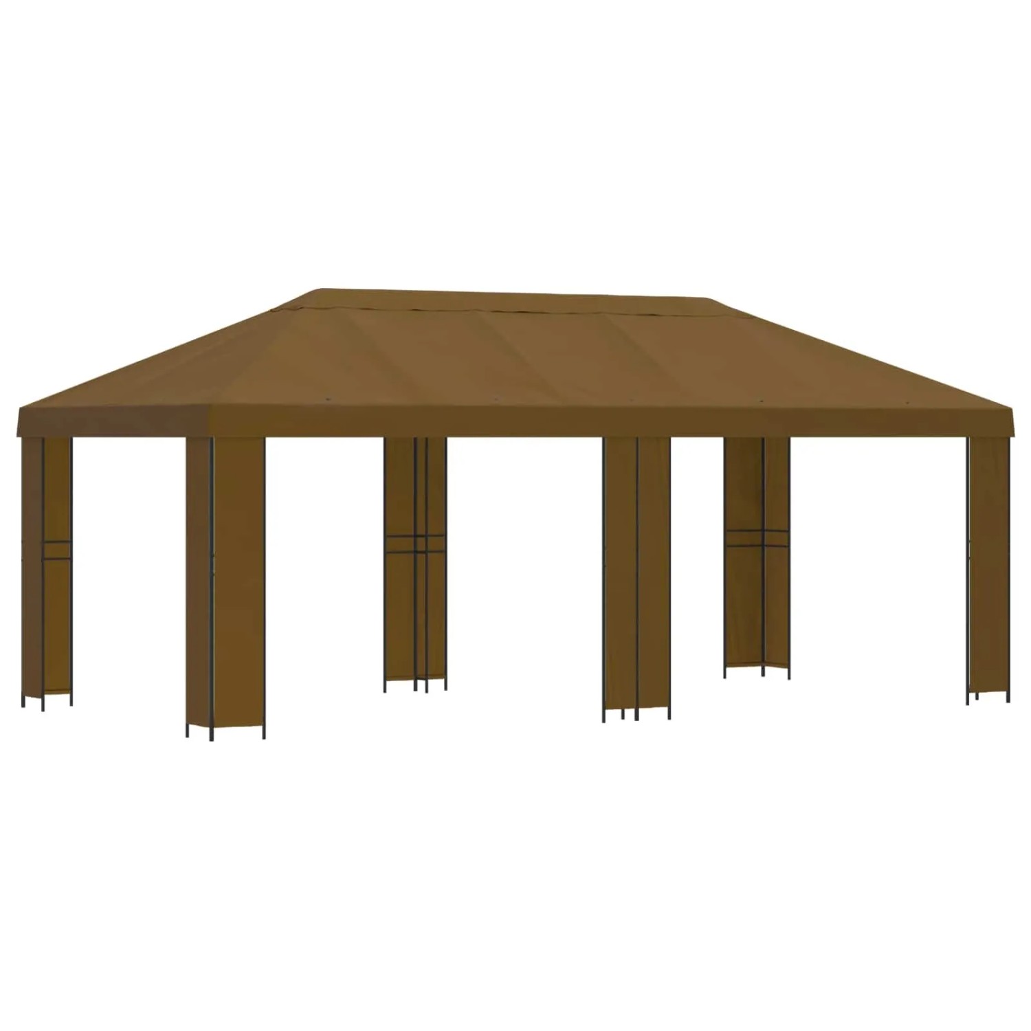 vidaXL Garten Pavillon 6 x 3 m Taupe Polyester und Stahl 190 3376012