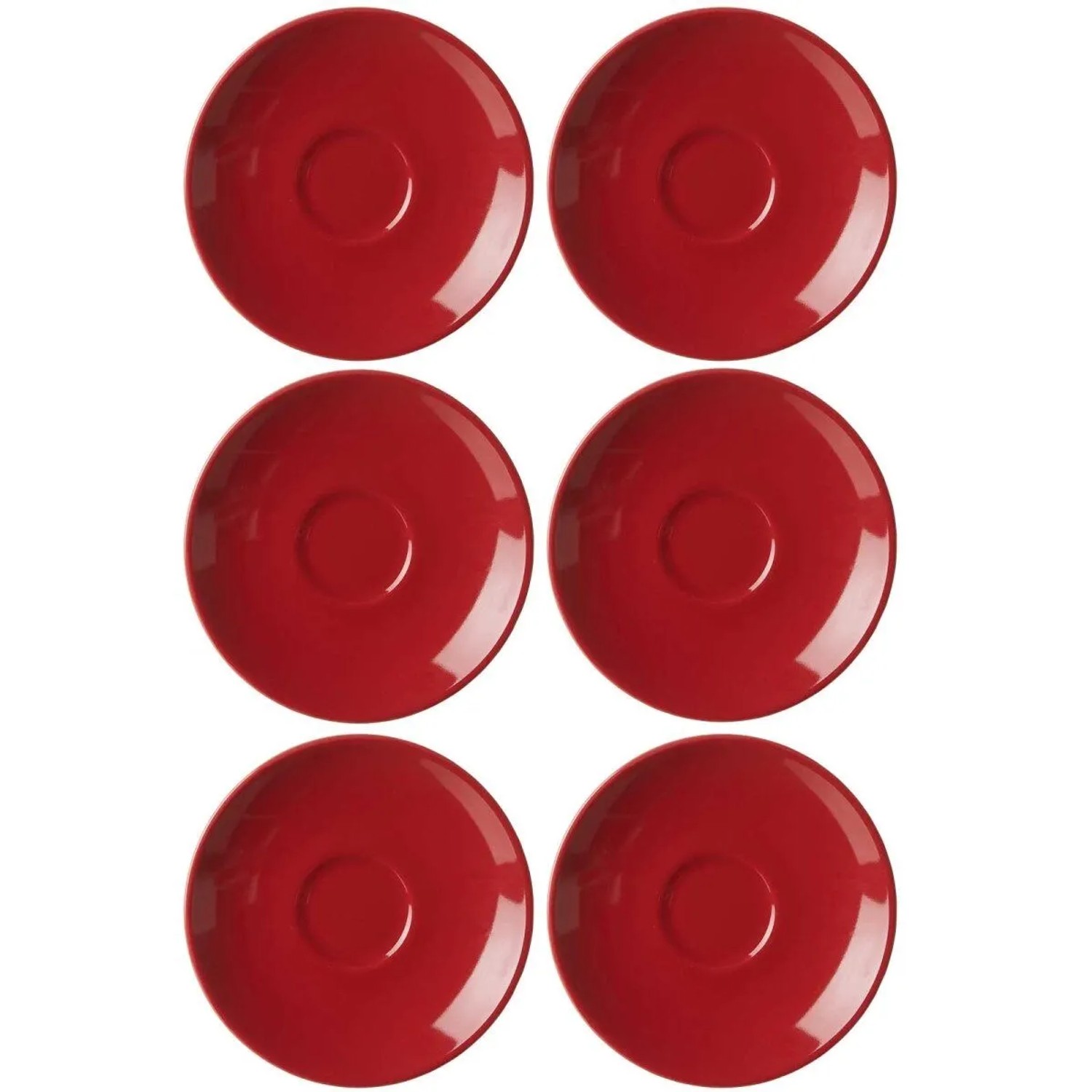 Ritzenhoff & Breker DOPPIO Espressountertassen 12 cm 6er Set Rot
