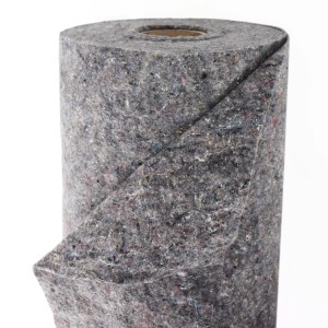 Graues Aquagart Teichvlies 300g (68m²) als Schutz für Teichfolie, gerollt.