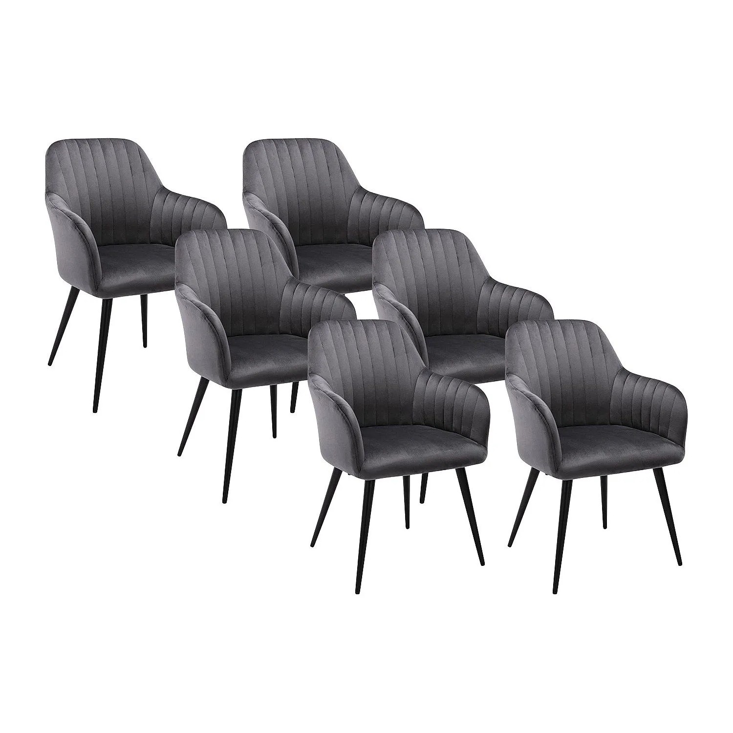Vente-unique Stuhl Eleana Anthrazitgrau 58 cm