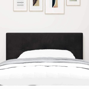 Schwarzes vidaXL LED Kopfteil, 80 cm, Polyester, mit LED-Lichtleisten für Betten.
