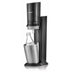 Sodastream Crystal 3.0 Titan Wassersprudler mit Glaskaraffe. Für prickelndes Wasser auf Knopfdruck.
