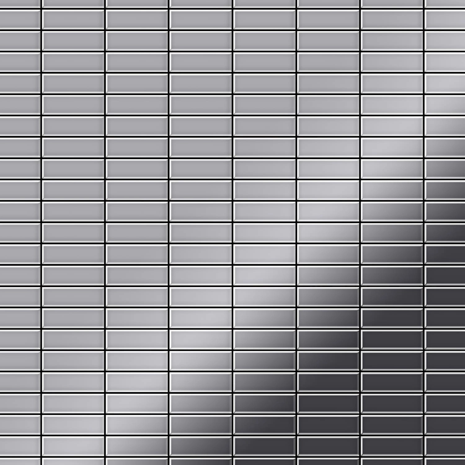 ALLOY Mosaik Fliese Massiv Metall Edelstahl Marine Hochglanz Grau 1,6mm Cab günstig online kaufen