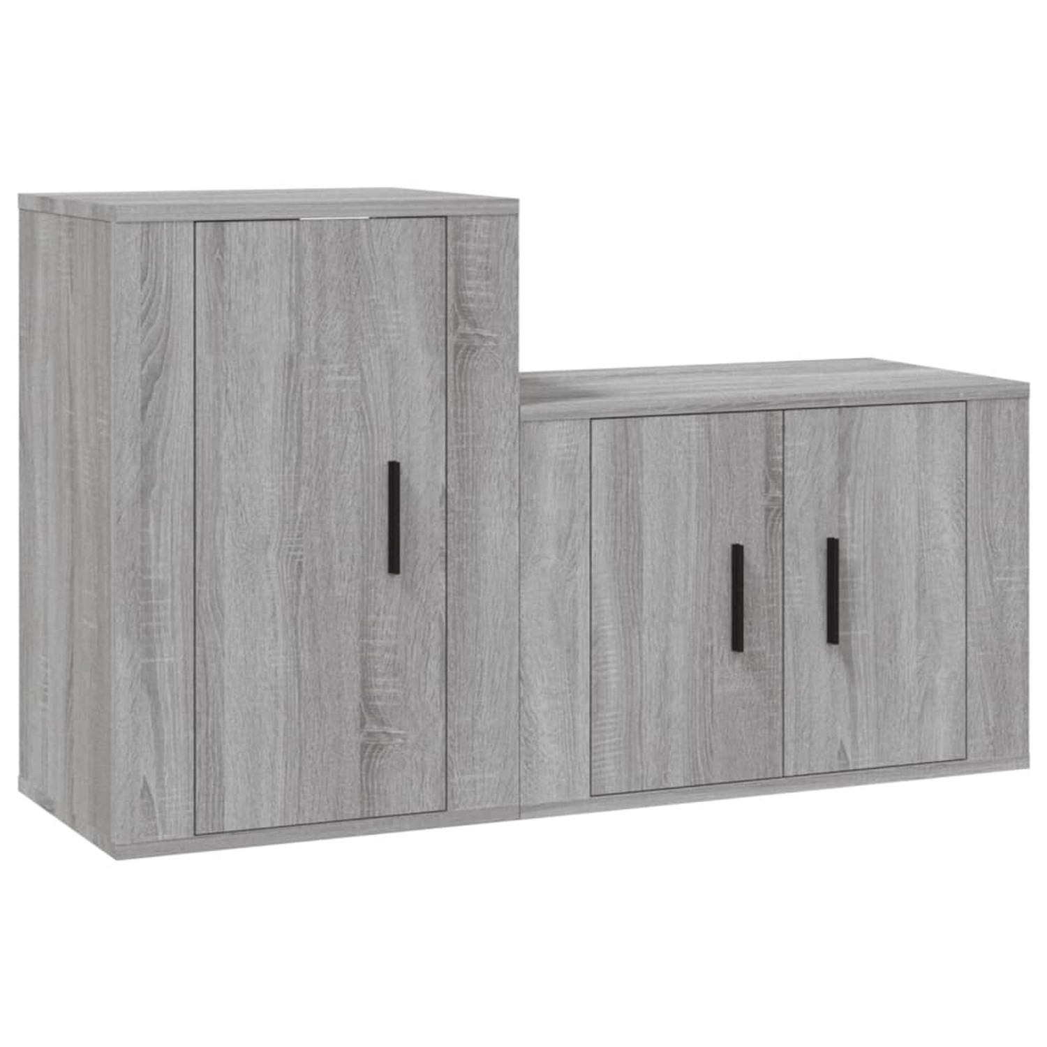 VidaXL 2-tlg. TV-Schrank-Set Grau Sonoma Holzwerkstoff 4