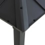 Detailaufnahme: Anthrazitfarbener Sunjoy Gazebo Pasu Stahl Pavillon, 300x300 cm, Stahldach.