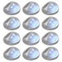 vidaXL Outdoor Solar-Wandleuchten LED 12 Stk Rund Silbern 44473
