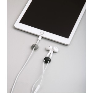 Fix-o-moll Kabelfixierer mit Tablet und Kopfhörern, mehrfarbig, 6 Stück.