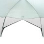 Graues vidaXL Pavillon-Zelt aus Polyester, Innenansicht. Dach und Moskitonetz-Wände sichtbar, mit Logo.