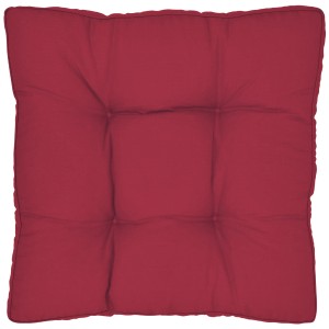 Beautissu XLuna Loungekissen Sitz, 70x70cm, Rot, für Gartenmöbel & Rattanmöbel.