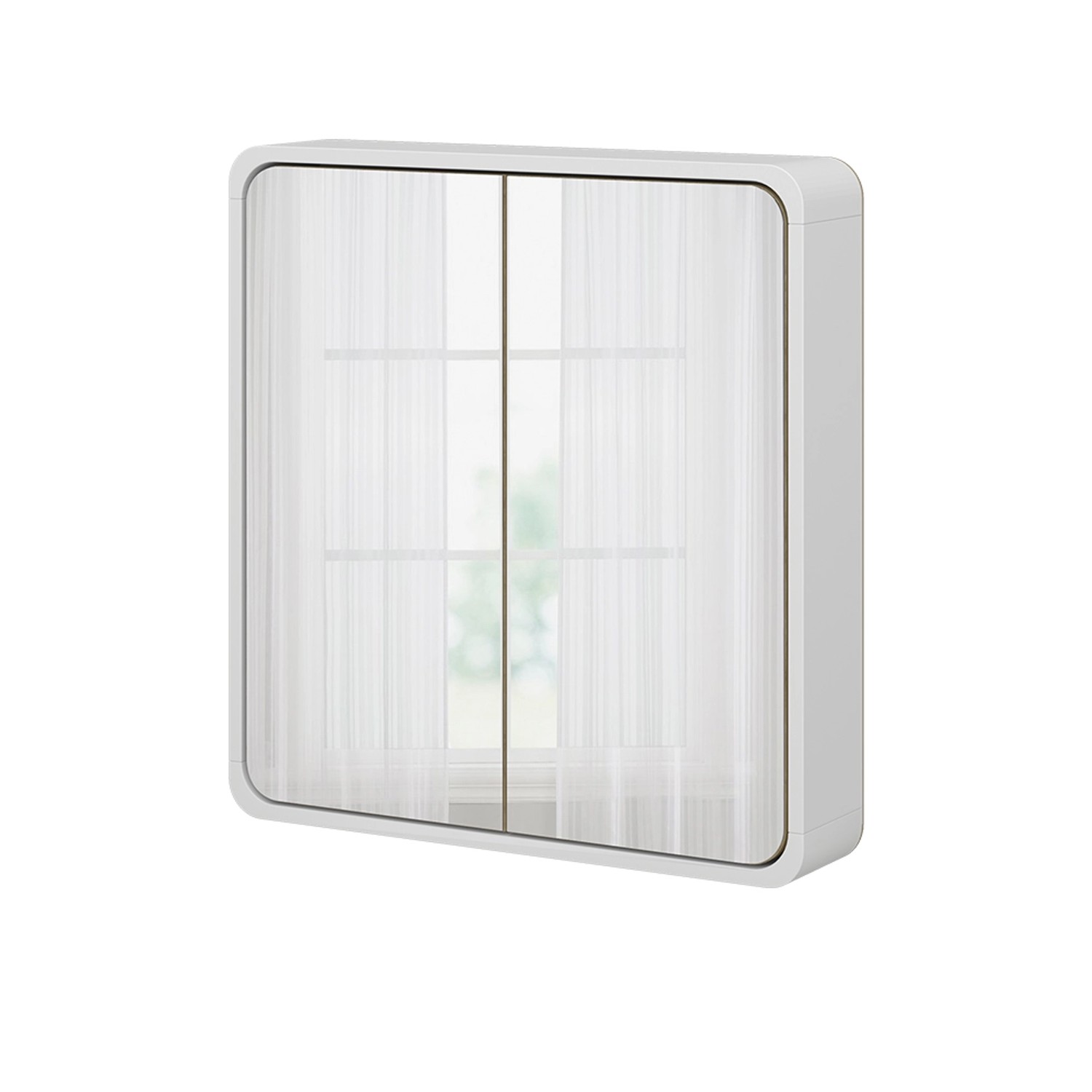 Vicco Badspiegelschrank Arla Weiß/Eiche 60 x 60 cm