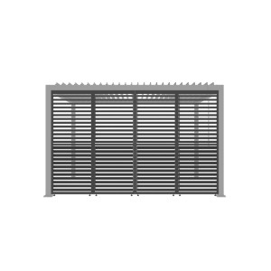 MWH Verstellbare Lamellenwand CR Series 93cm Anthrazit für Pergola. Sichtschutz mit drehbaren Lamellen.