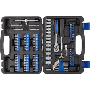 Atrox Steckschlüsselsatz, 132-teilig im Koffer. Werkzeug-Set für Schrauben, Muttern und mehr.