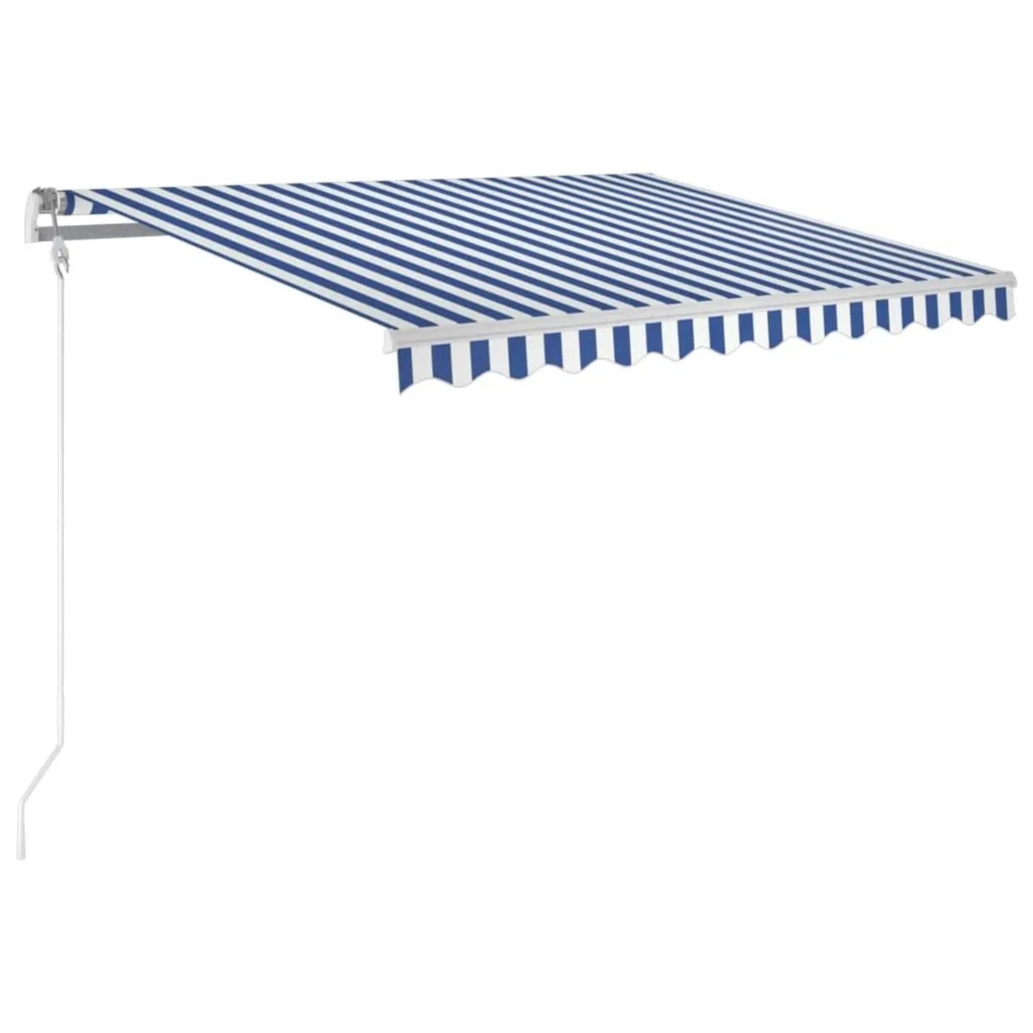 vidaXL Markise Automatisch Einziehbar 300x250 cm Blau und Weiß 3068866