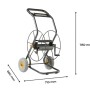 Haemmerlin Schlauchwagen mit 2 PU-Rädern für bis zu 85 m Gartenschlauch.