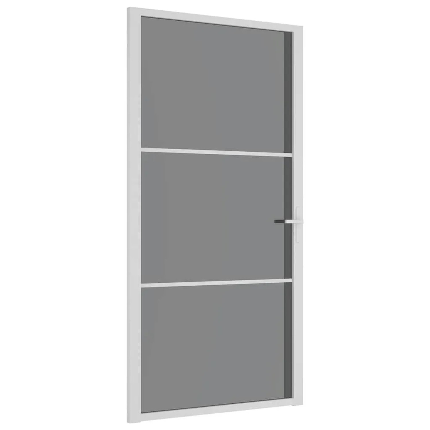 vidaXL Innentür 102,5x201,5 cm Weiß ESG-Glas und Aluminium 350587