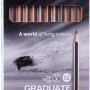 LYRA Graduate Graphitstifte, 12 Stück, verschiedene Härtegrade zum Zeichnen und Skizzieren.